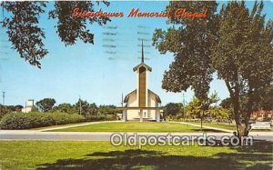 Eisenhower Memorial Chapel Abilene, KS, USA 1973 light postal marking on front