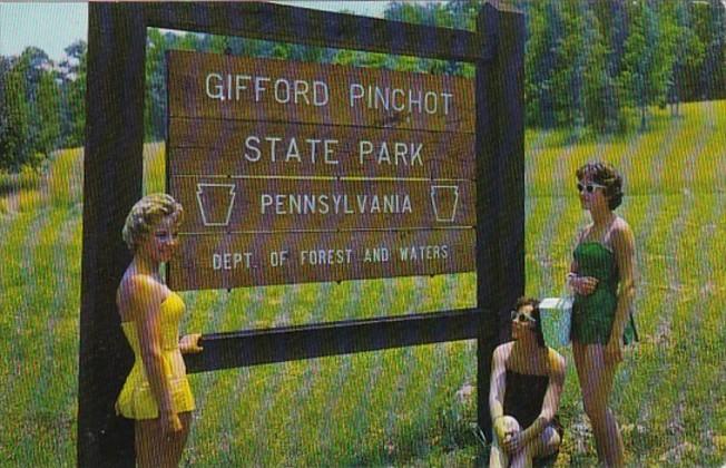 Pennsylvania York County Gifford Pinchot State Park Welcome Sign