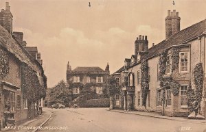 Hungerford Berkshire England~Bear Corner-Hotel-Early Automobile~Photo Postcard