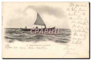 Old Postcard Fishing Boat Basin & # 39Arcachon A pinasse