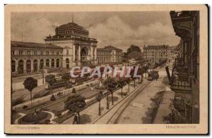 Mannheim Germany Postcard Old Hauptbahnhof