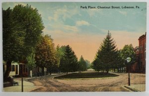 Lebanon Pennsylvania Park Place View on Chestnut St Postcard S18