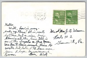 TX Eagle Pass Army Airfield Base Chapel 1940s To Greencastle PA Postcard C43