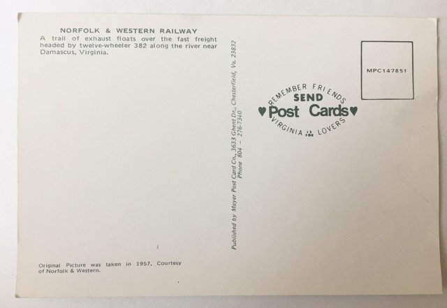 Norfolk & Western Railway freight train passing through Virginia