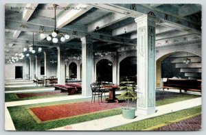 St Paul Minnesota~Fern Planter By Column~Auditorium Banquet Hall Interior~1909 