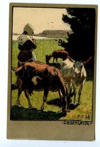 499228 GERMANY Ziegenweide Goat pasture Village by I.P.F. 1903 Kohler