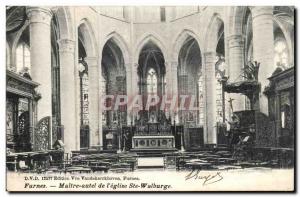 Belgium - Belgien - Furnes - Masters altar of St. Walburga & # 39Eglise - Old...