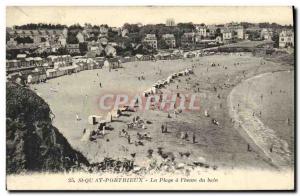 Old Postcard St Quay Portrieux The Pheure Beach Bath