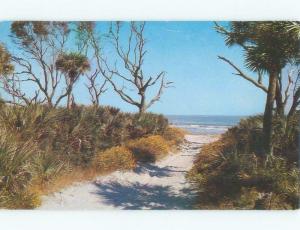 Pre-1980 BEAUFORT COUNTY BEACH Postmarked Frogmore By Hilton Head SC d7530