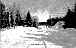 Snow Scene Greetings from Pequot Lakes Minnesota Real Photo Postcard PC134