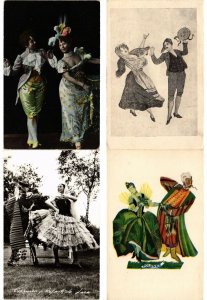 DANCING DANCE, 65 Vintage Postcards Mostly pre-1940 (L6220)