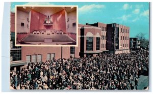 c1940's First Baptist Church Dual View Hammond Indiana IN Unposted Postcard 