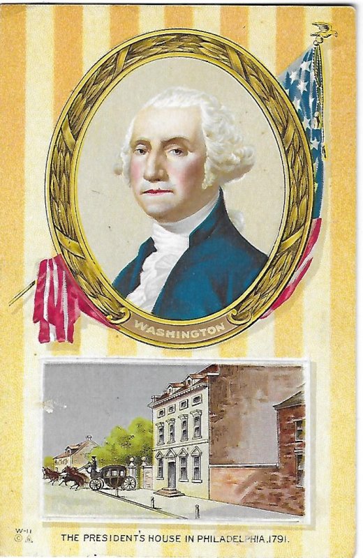 President George Washington & His Home in Philadelphia Pennsylvania