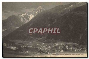 Old Postcard Chamonix and the Aiguille Verte and Dru