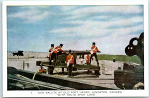 M-23039 With Solid Shot Load Gun Salute At Old Fort Henry Kingston Canada