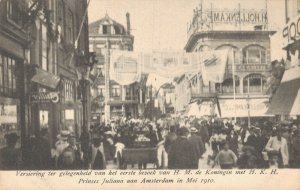 Netherlands Royalty Queen Wilhelmina Princess Juliana Visit Amsterdam 1910 06.90