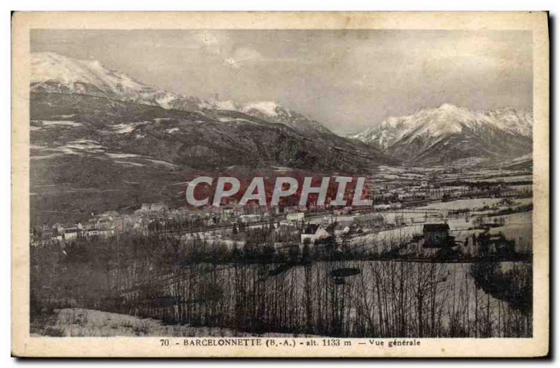 Postcard Old Barcelonnette Vue Generale