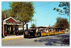 c1950 Depot & Conch Tour Train Visitors Sightseeing Key West Florida FL Postcard