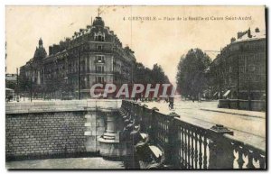Grenoble - Bastille Square and Cours Saint Andre - Old Postcard