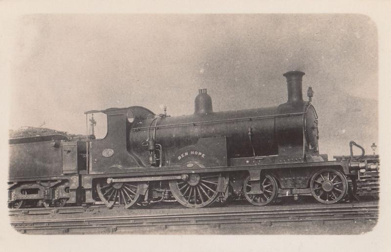 Highland Railway Ben Hope Class 2P 4-4-0 14408 Antique Scottish Train Postcard