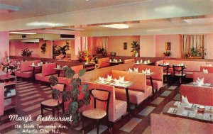 MARY'S RESTAURANT TENNESSEE AVE ATLANTIC CITY NEW JERSEY POSTCARD (c. 1970s)