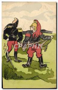 Postcard Old Army Soldiers