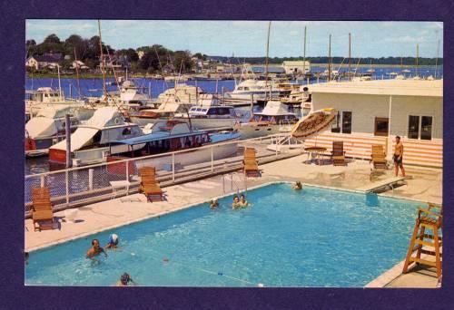 RI Pool Wickford Shipyard Marina RHODE ISLAND Postcard