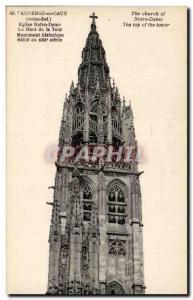 Old Postcard Caudebec en Caux Eglise Notre Dame High Tower Historical Monumen...