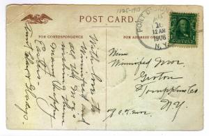 Port Dickinson to Groton, New York Embossed 1908 Easter Postcard