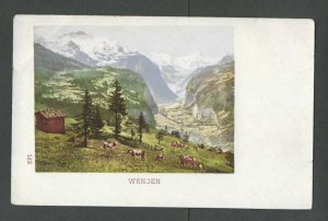 Ca 1903 Post Card Wengen Switzerland Early Gruss Aus UDB
