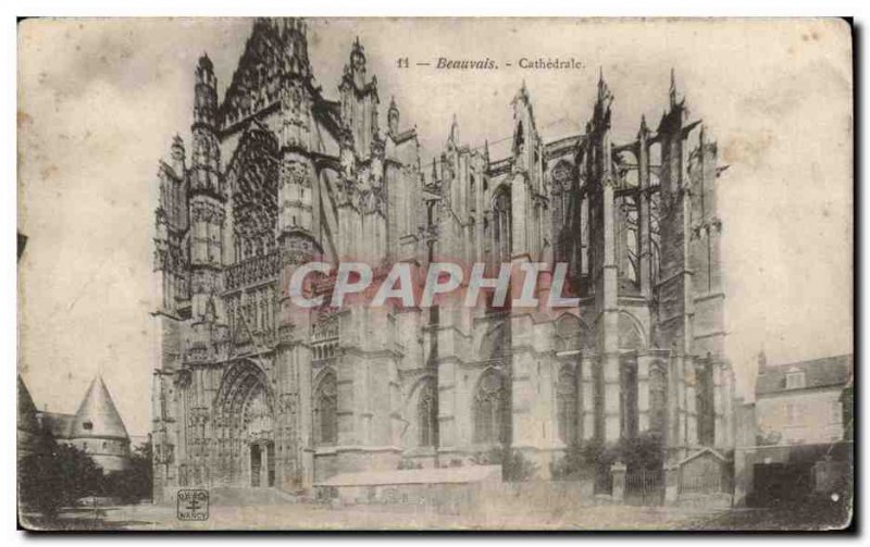 Old Postcard Beauvais Cathedral