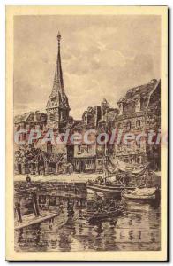 Postcard Old Honfleur Musee Du Vieux Honfleur Ancient Church