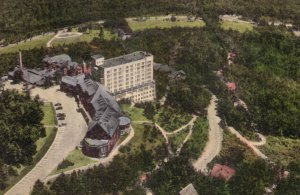 Pocono Manor Inn PA Hotel Postcard Pennsylvania Birds Eye View