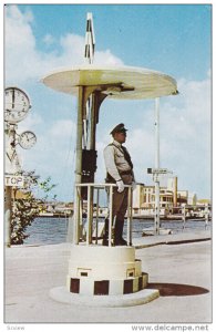 WILLEMSTAD, Curacao, 1940-1960's; Policeman Directing Traffic At Foot Of Pont...