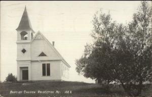 Princeton ME Baptist Church Real Photo Postcard