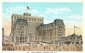 Vintage Postcard 1920's Hotel Dennis Atlantic City New Jersey Saltzburg Mdse.