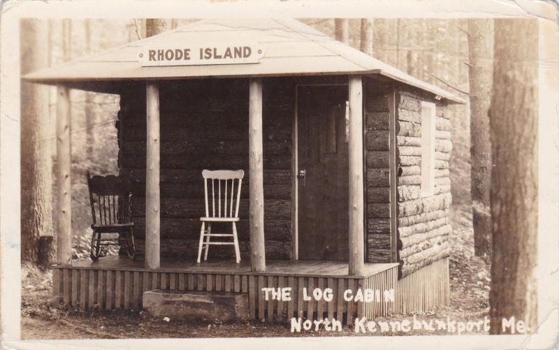 Rp North Kennebunkport Maine 1910s 20s The Log Cabin Hippostcard