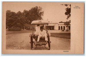 c1910 Cart Transporation Sado Buitenzorg Bogor West Java Indonesia Postcard