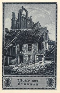 Field postcards set artist Ernst Lang - Craonne, Cerny and Vauclerc