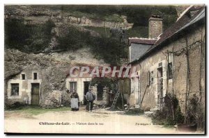 Chateau du Loir Postcard Old House in the rock