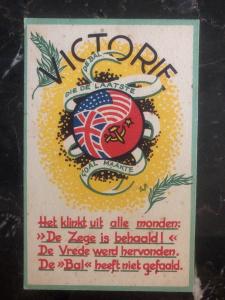 Mint Netherlands WW 2 Picture Patriotic  Postcard Victory Day