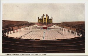 Interior Of Mormon Tabernacle Salt Lake City Utah Vintage Postcard C215
