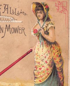 1880s The Thomas Mfg. Co. The Royal Lawn Mower Lovely Lady #2 #V