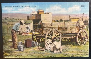 Mint USA Picture Postcard Cowboys Kitchen The Chuck Wagon