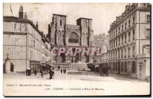 Old Postcard Vienna Cathedral and Place St Maurice