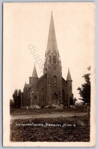 K20/ Hamburg Minnesota RPPC c1910 Postcard Lutheran Church 299