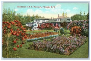 c1910 Residence of R.P. Butchart Victoria British Columbia Canada Postcard