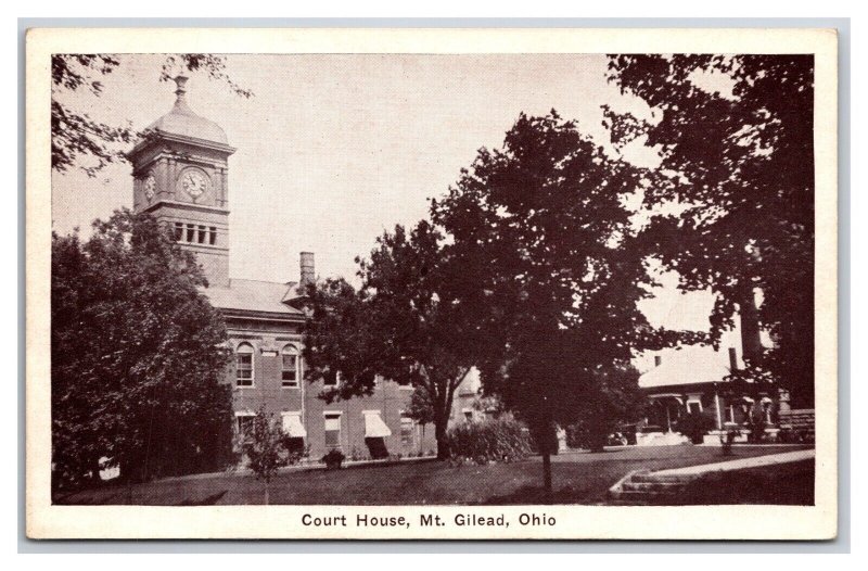Morrow County Court House Mt Gilead Ohio OH UNP DB Postcard H28