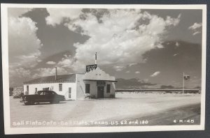 Mint USA Real Picture Postcard Salt Flats Cafe Salt Flats Texas