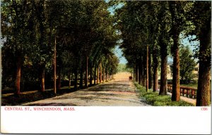 Vtg 1900s Central Street Winchendon Massachusetts MA Unposted Antique Postcard